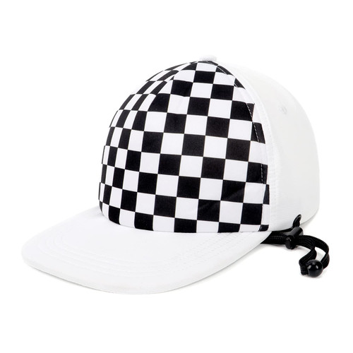 UPF 50+ Kids Baseball Hat Visor to Protect Against UV Sun Rays - Toddler Boy Girl Quick Dry Sun Hats and Print Baseball Cap White