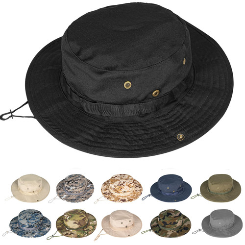 Rosoz Sun Hats for Men Women Boonie Hat UPF 50+ Bucket Hat Wide Brim UV Protection Fishing Hiking Safari Outdoor Hats