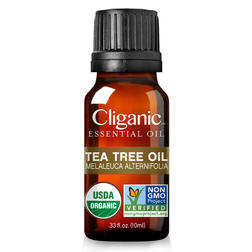 Cliganic Organic Tea Tree Essential Oil, 100% Pure Natural, for Aromatherapy | Non-GMO Verified