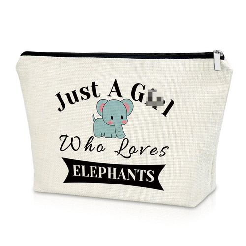 Elephant Gifts Makeup Bag Elephant Lovers Gifts for Women Elephant Birthday Gifts for Girls Elephant Themed Gifts for Her Animal Lover Gift for Sister Cosmetic Bag Christmas Gifts Travel Pouch