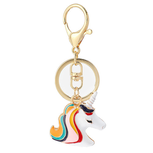 MUAMAX Unicorn Keychain Pendant Charms Rainbow Horse Key Chain for Women Girls Unicorn Gift for Girls Unicorn Keychain for Backpack
