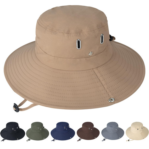 Rosoz Sun Hats for Men Women Wide Brim Boonie Hat UPF 50+ Bucket Hats Hiking Fishing Outdoor Summer Safari UV Protection Hat