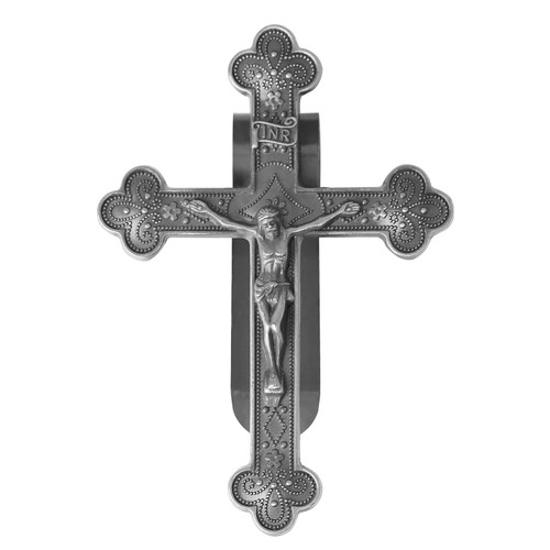 Saint Christopher Visor Clip Religious Car Medals, St Christopher Medal for Car Saint Christopher Crucifix Car Medal