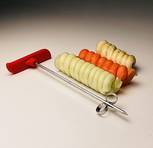 ANDILL 2pcs Vegetables Spiral Peeler Knife Tool Potato Carrot Cucumber Chopper Manual Spiral Screw Slicer Cutter Spiralizer