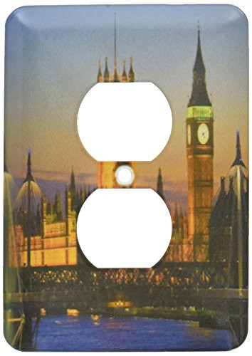 3dRose lsp_66293_6""Big Ben, London, England dusk" 2 Plug Outlet Cover