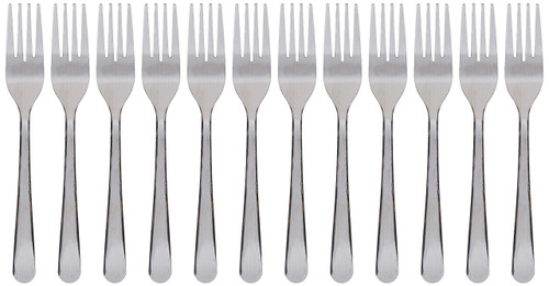 Winco 12-Piece Windsor Heavy Weight Salad Fork Set, 18-0 Stainless Steel