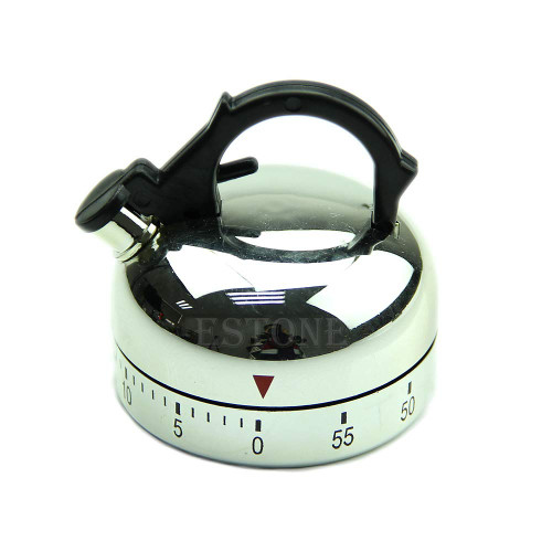 60 Minute Counting Teapot Shaped Kitchen Cooking Alarm Clock Timer Mechanical Kitchenware Sets Utensils