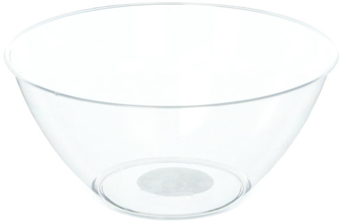 Amscan 2 Qts Clear Serving Bowl - 69 oz (1 Count) | Premium Quality Plastic Bowl - Ideal For Parties, Salads & More