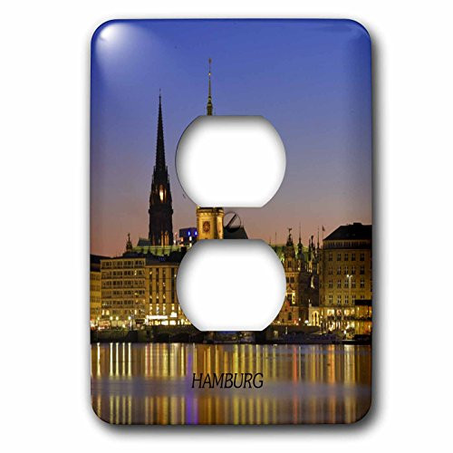 3dRose lsp_50895_6"Hamburg Germany At Nite" Outlet Cover