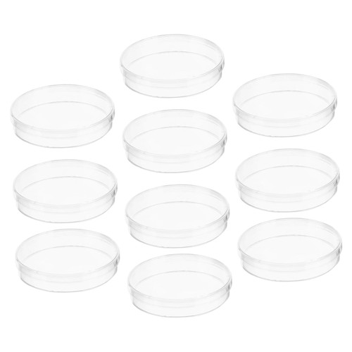 VILLCASE Cell 10pcs Culture Plate Petri Dish for Experiments Tissue Culture Dish Petri Plates Science Petri Dishes Agar Petri Dishes Science Laboratory Supply with Cover Agar Plate Plastic
