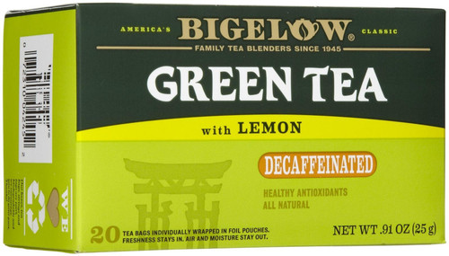 Bigelow Decaf Green Tea w/ Lemon Tea Bags, 20 ct