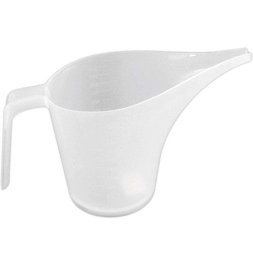 Plastic Funnel Pitcher, Funnel Jug Transparent Measuring Cup with 1000ml Capacity for Jam Batter Syrup, Long Spout Measuring Cup Liquid Measuring Cup Pancake Batter Pitcher (As