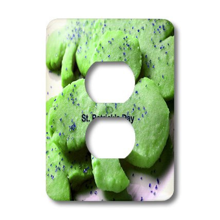 3dRose lsp_42913_6 Shamrock Sugar Cookies Outlet Cover