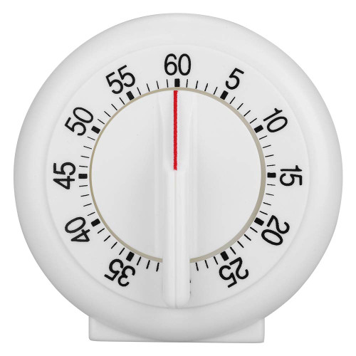 60 Minutes Mechanical Timer, Silent Countdown Timer, Round Shape Timer, Counter Alarm Clock for Kids Exam Time Management, Kitchen Cooking