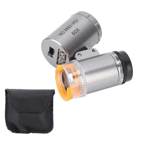 Portable Handheld Digital Microscope - Pocket-Sized 60x Magnification Light Microscope for Examinations