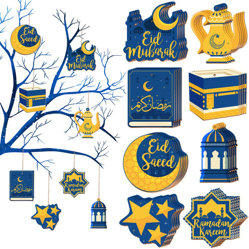 24 Pcs Eid Mubarak Decorations Ramadan Ornaments Mubarak Kareem Hanging Ornaments Ramadan Kareem Wooden Signs Ramadan Mubarak Ornaments for Home Eid Al-fitr Party Supplies (Blue) 24 Pcs Eid Mubarak Decorations Ramadan Ornaments Mubarak Kareem Hanging Ornaments Ramadan Kareem Wooden Signs Ramadan Mubarak Ornaments for Home Eid Al-fitr Party Supplies (Blue)