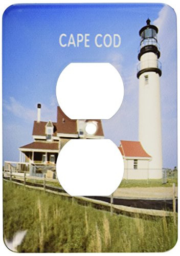 3dRose lsp_80839_6 Lighthouse on Cape Cod in Massachusetts Plug Outlet Cover