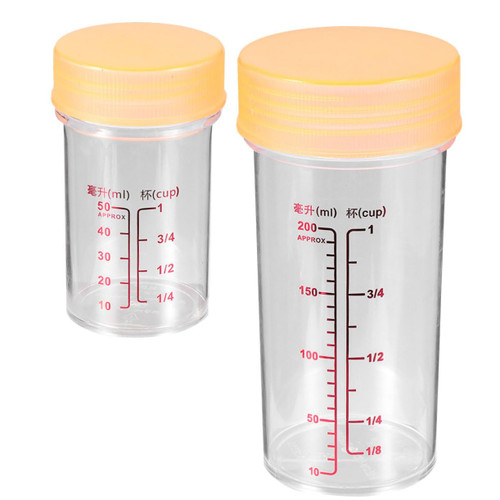 2 Set Laboratory Tube Testing Tubes Cryovial Tubes Measure Cup Travel Container Measuring Test Tubes Graduated Marks Bottle Chemistry Test Tube Centrifuge Tubes Beaker re-usable