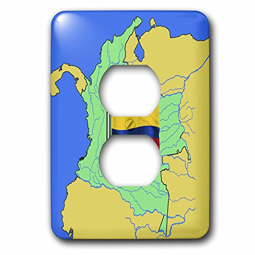 3dRose lsp_51729_6 Map and Flag Republic of Colombia Printed in Both English and Spanish Outlet Cover 3dRose lsp_51729_6 Map and Flag Republic of Colombia Printed in Both English and Spanish Outlet Cover