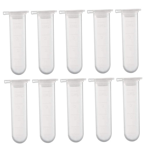 50pcs Centrifuge Tube Lab Tubes Microcentrifuge Sample Tubes Test Tubes Vials Centrifugal Tube Vials Round Bottom Polypropylene Plastic White