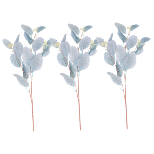 ABOOFAN 3pcs Simulated Eucalyptus Leaves Table Garland Faux Plants Leaves Bouquet Artifical Flower Arrangement Artificial Leaves Fake Eucalyptus Leaves Decorations Silk Flower Household