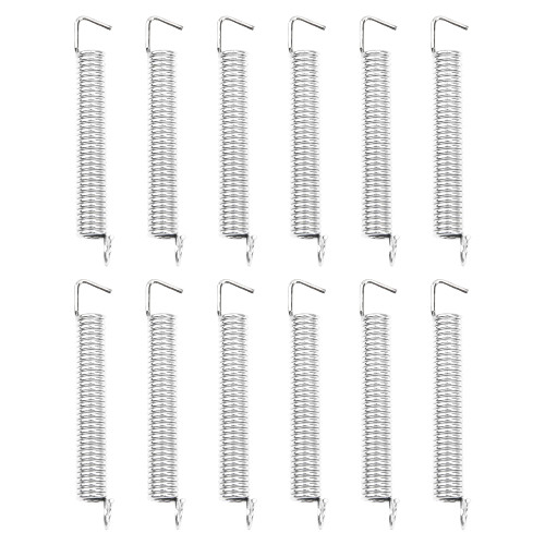 12Pcs Yootones Electric Guitar Tremolo Bridge Springs Compatible with Fender Stratocaster ST Replacement, Guitars Parts(Silver)