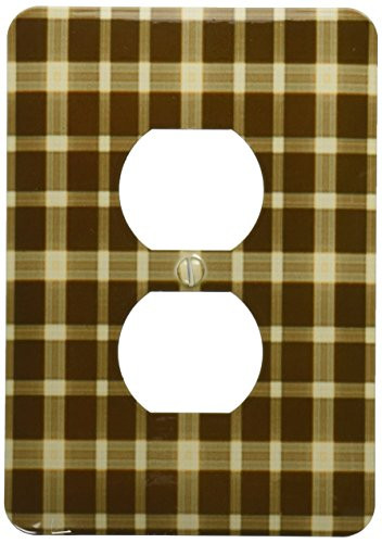 3dRose LLC lsp_56165_6 Brown N Beige 2 Plug Outlet Cover