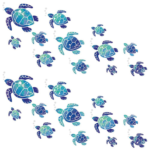 24 Pieces Sea Turtle Wall Decals Ocean Bathroom Decor Stickers Beach Sea Turtle Wall Stickers Waterproof Turtle Bubbles Ocean for Kids Home Bathroom Living Room Toilet Nursery Pool Party Decoration 24 Pieces Sea Turtle Wall Decals Ocean Bathroom Decor Stickers Beach Sea Turtle Wall Stickers Waterproof Turtle Bubbles Ocean for Kids Home Bathroom Living Room Toilet Nursery Pool Party Decoration