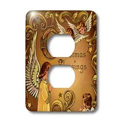 3dRose LLC lsp_60795_6 Child Angels And Christmas Blessings 2 Plug Outlet Cover