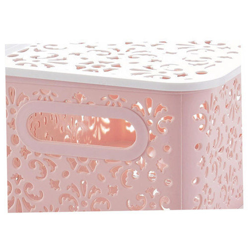 COHEALI Box Storage Bins for Shelves Wicker Storage Basket Closet Storage Bins Hollow Storage Basket Cabinet Storage Basket Catch All Basket Drawer Hamper Stackable Basket Shelf Cosmetic