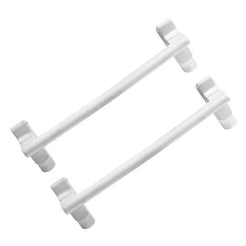 USHOBE 2pcs Towel Rack Cabinet Rack Punch Free Towel Holder Bathroom Towel Holder Towel Bar Kitchen Cabinet Towel Holder Over Door Rack Bath Towel Holder White Buckle Abs Organizer