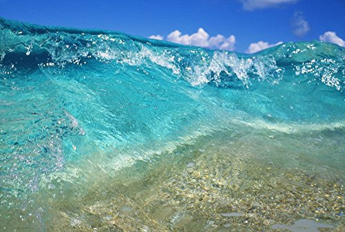 Posterazzi DPI1993804 Hawaii Ripple Of Crystal Clear And Turquoise Water Breaks On Sandy Shore. Poster Print 19 x 12