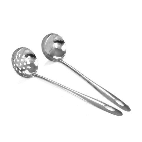 BESTOYARD 4pcs Hot Pot Spoon Soup Serving Spoon Baking Strainer Steel Spoons Slotted Spoon Cooking Spoon Gravy Ladle Soups Spoons Soup Ladle Colander Slotted Skimmer Mesh Stainless Steel