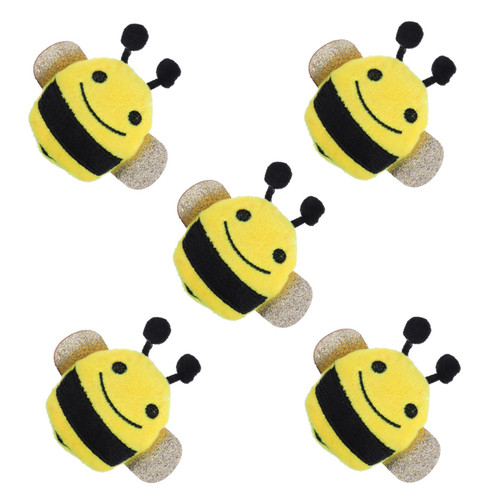 BUGUUYO 5pcs Cat Toy Bee cat Toys with Catnip Cat Chew Interactive Toys Cat bite Toys Teething Toys cat Lick Toy Cat Chew Toy cat Licking Toy Catnip Chew Toy Catnip Toys Plush cat eats pet