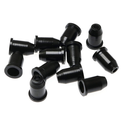 RLECS 2 Set Guitar Ferrules Guitar String Caps Mounting Buckle Through Body Ferrules Bushings For Guitar Musical Instruments Parts, 6pcs Per Set, Black