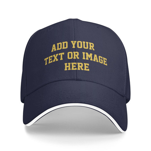 Custom Hats Personalized Hat Customize Baseball Cap Custom Adjustable Trucker Hat for Men & Women Navy Blue Custom Hats Personalized Hat Customize Baseball Cap Custom Adjustable Trucker Hat for Men & Women Navy Blue