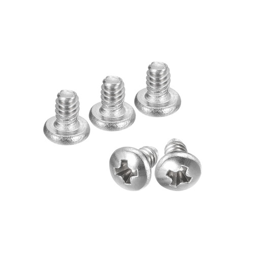 uxcell #4-40x3/16" Pan Head Machine Screws, 304 Stainless Steel 18-8 Screw, Phillips Drive, Fully Threaded, Bright Finish, Pack of 100