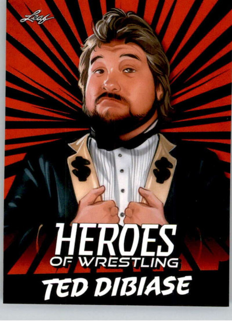 2023 Leaf Heroes of Wrestling Red #B-10 Million Dollar Man Ted DiBiase Trading Card