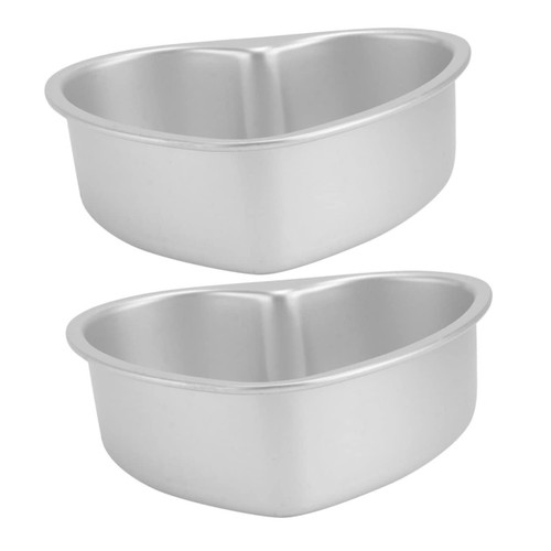 HOMSFOU 2pcs Heart Cake Mold Heart Shaped Cupcake Cup Heart Shaped Baking Pan Heart Cake Pan Cake Pans for Baking Bread Baking Tray Pullman Loaf Tin Pizza Pan Mini Decorate Aluminum Alloy