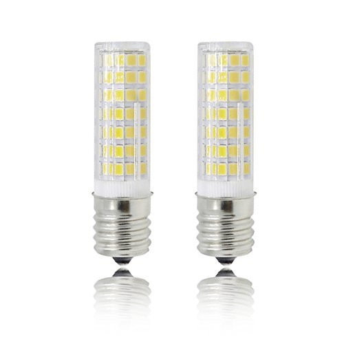 E17 LED, Dimmable E17 Led Bulb, E17 Intermediate Base,88×2835SMD,580LM,6W E17 Bulb(60W Halogen Bulb Equivalent), Microwave Oven Appliance, AC120V, 2-Pack (E17-6W-White)