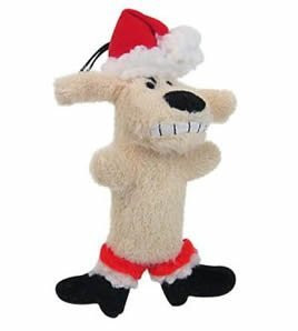 Multipet Holiday Mini Loofa Santa Dog Toy