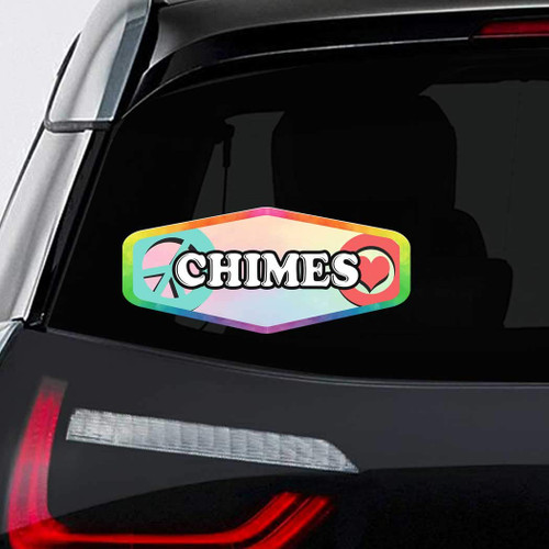 Makoroni - Peace Love Chimes Music Car Laptop Wall Sticker Decal - 10"x5", o34
