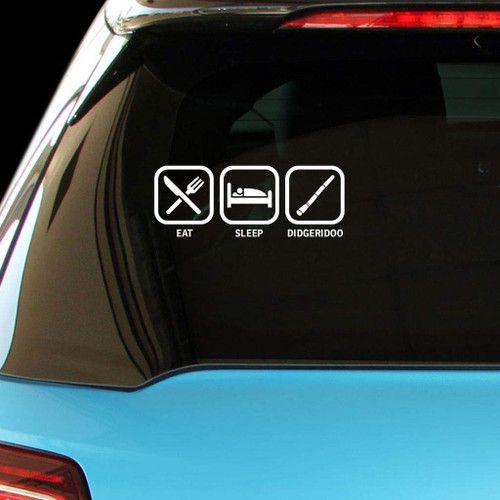 PressFans - EAT Sleep Didgeridoo Music Musician Car Laptop Wall Sticker