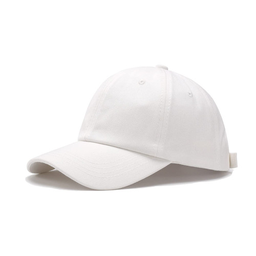 Quanhaigou Low Profile Baseball Cap for Men Women - Cotton Dad Hat-Classic Adjustable Unconstructed Plain Hat (White)