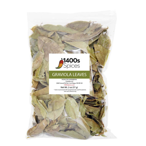 2oz Dried Soursop Tea Leaves, Graviola Loose Leaf Herbal Tea Dried, Hojas de Guanabana Seca by 1400s Spices 2oz Dried Soursop Tea Leaves, Graviola Loose Leaf Herbal Tea Dried, Hojas de Guanabana Seca by 1400s Spices
