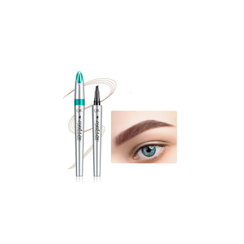 Eyebrow Pencil, Microblading Eyebrow Pen, 4 Fork Tip Tattoo Pencil, 3D Waterproof Natural Eyebrow Makeup Eyebrow Microblading Pen, Non-Smudge Long-Lasting Eyebrow Pencil Stay on All Day (3#)
