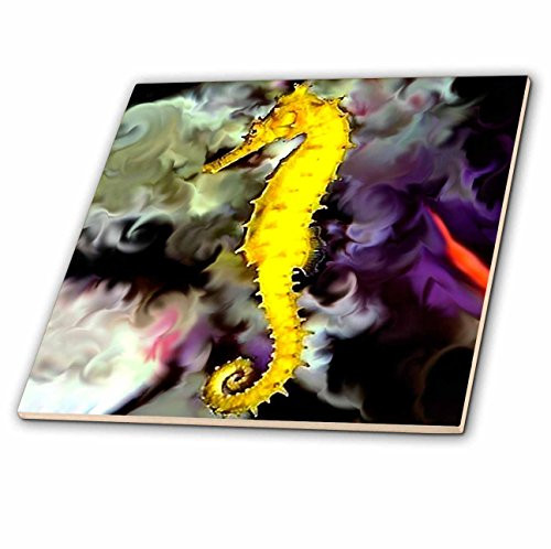 3dRose LLC ct_956_2 Sea Horse Ceramic Tile, 6-Inch