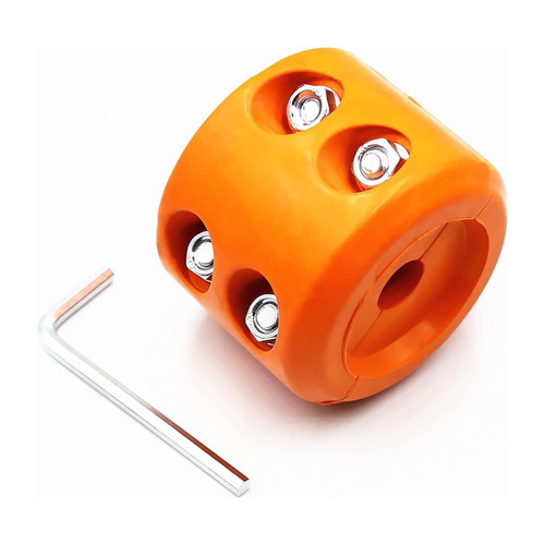 Augeny Winch Cable Hook Stopper, Rubber Car Winch Cable Saver Hook Stopper with Allen Wrench to Prevent Pulling Bounce and Abrasion, Auto Winch Stopper for ATV UTV Synthetic Rope (Orange)