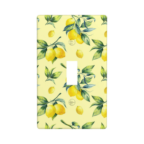 Lemon Light Switch Cover Decorative Single Toggle Wall Plate for Bedroom Bathroom Kitchen Deocr 1 Gang Faceplate 2.76" X 4.50"