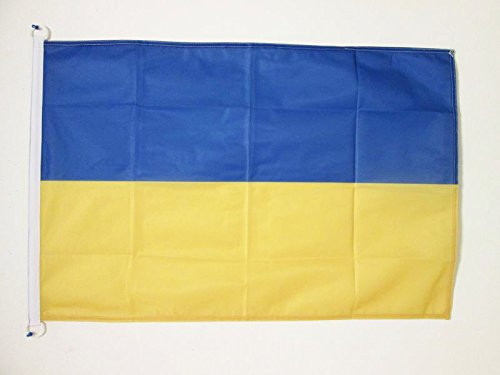 AZ FLAG Ukraine Flag 3' x 5' External Use - Ukrainian Flags 90 x 150 cm - Banner 3x5 ft Knitted Polyester with Rings